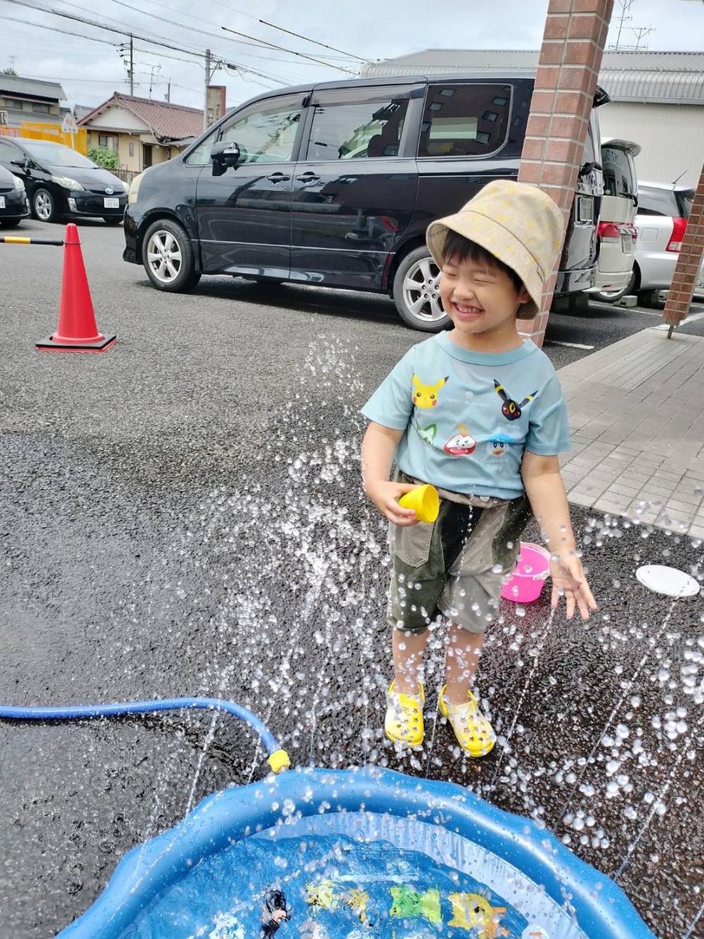 水遊びスタート🌞